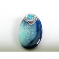 Hot Sale Multi-Color Precius Gemstone Agate Crystal Pendentif Collier Charms